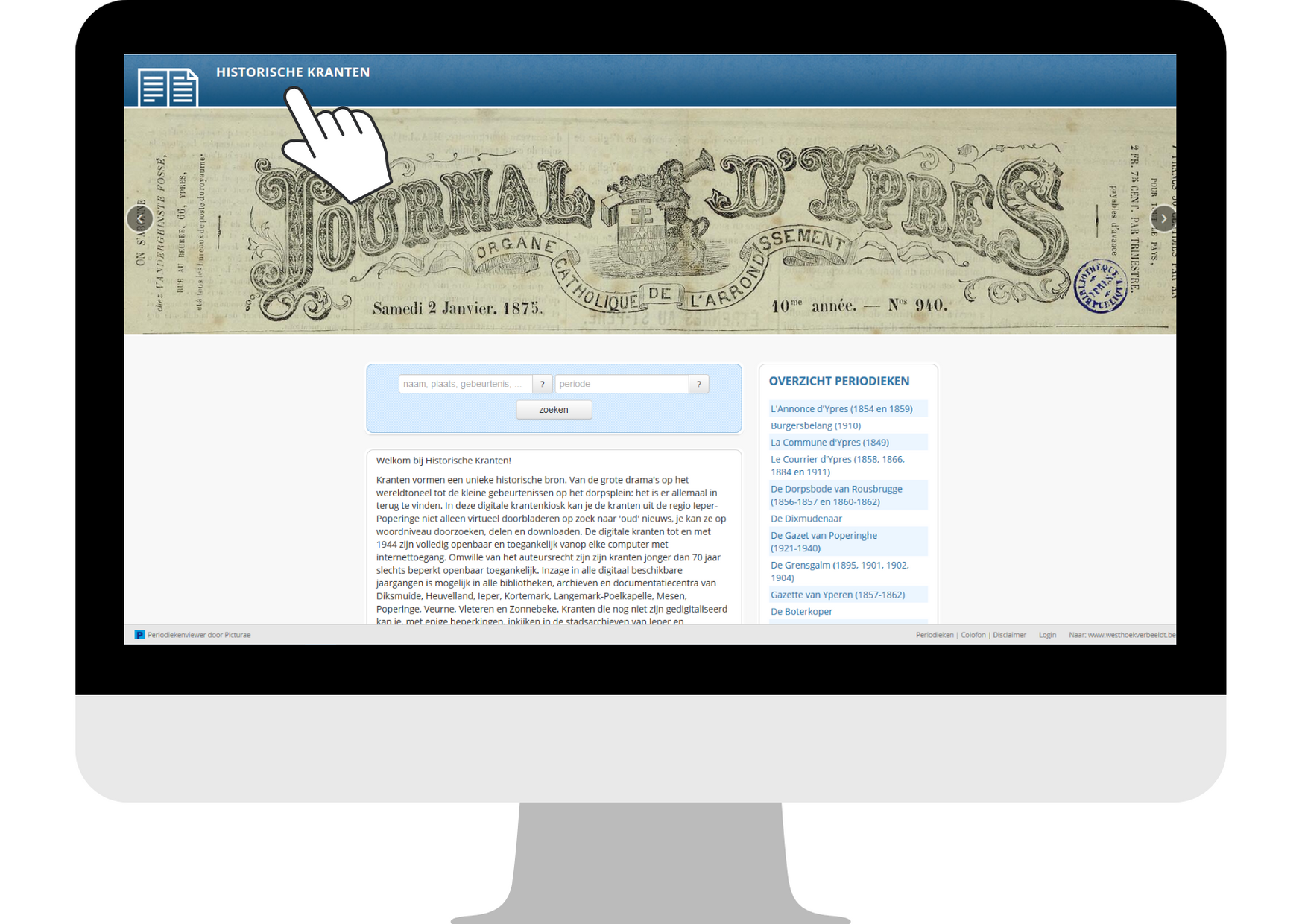 Website historische kranten