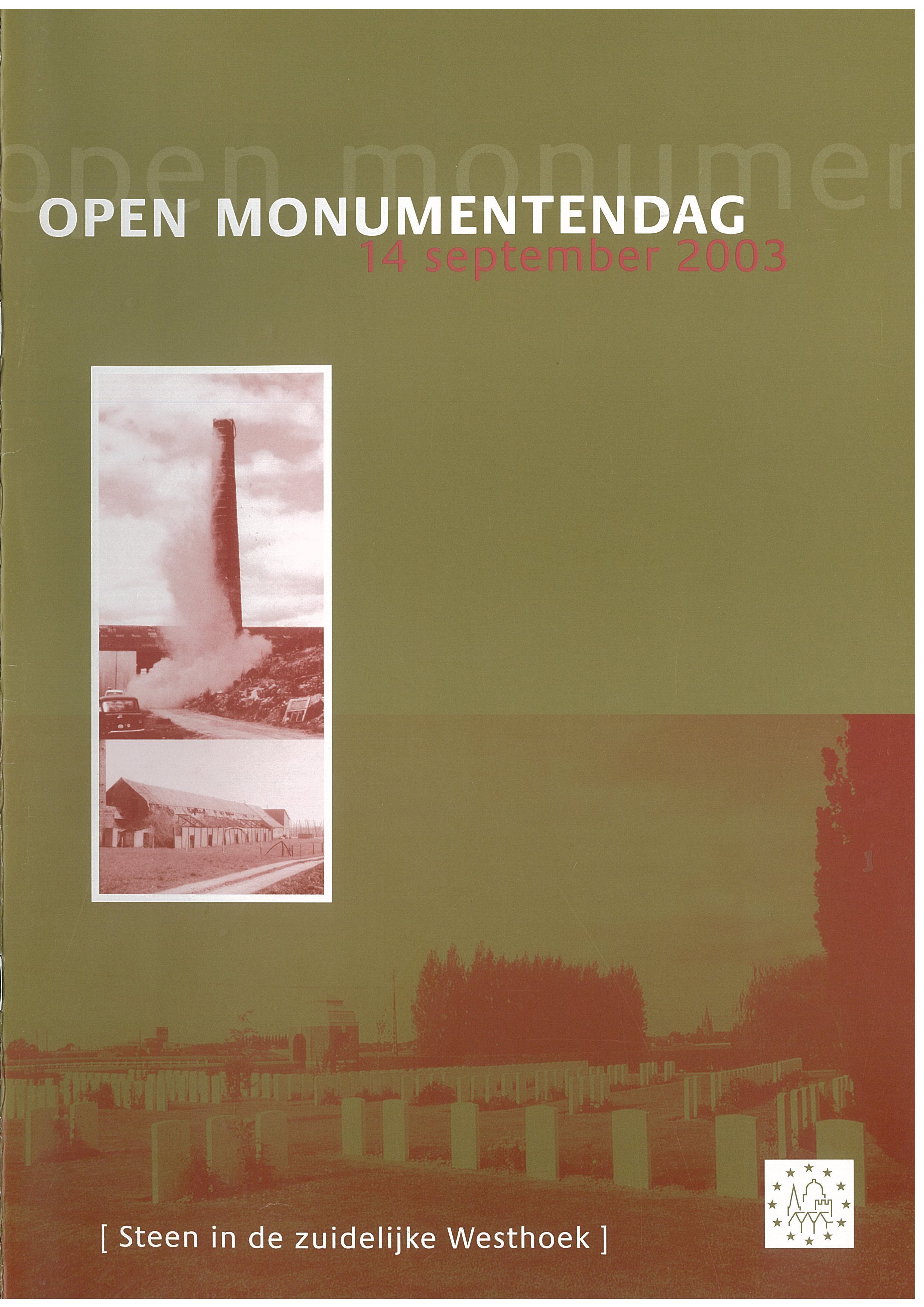 Brochure Open Monumentendag 2003