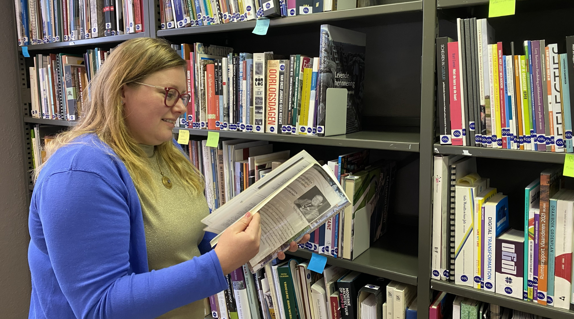 Annelies Verfaillie als vrijwilliger aan het werk